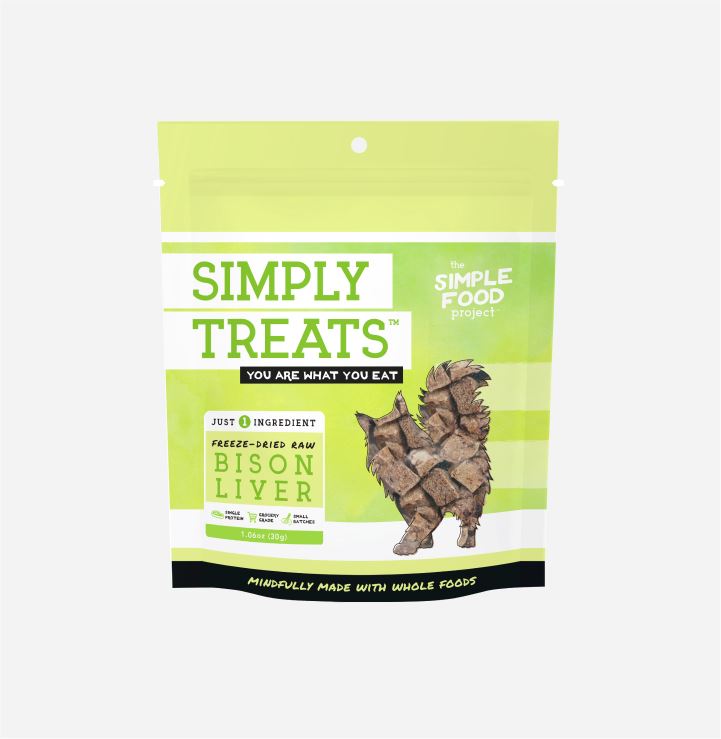 Simple Food Project Simply Treats for Cats Freeze Dried Raw Bison Liver