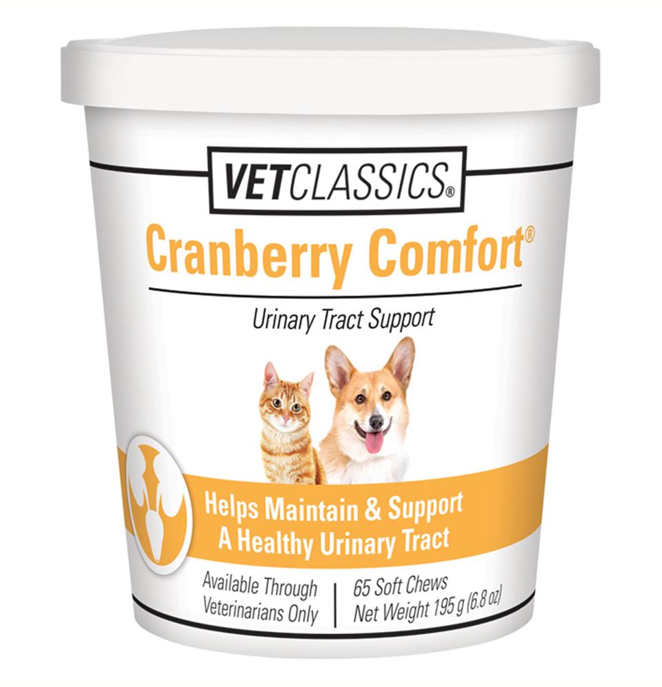Vet Classics Cranberry Comfort® Supplement for Cats and Dogs (65 Soft Chews)
