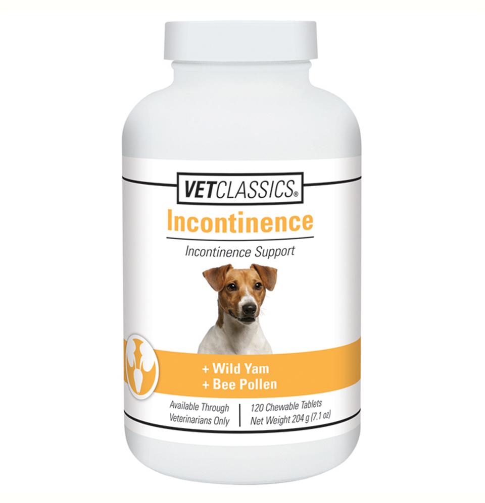 Vet Classics Incontinence Support Supplement for Dogs (120 Chewable Tablets)