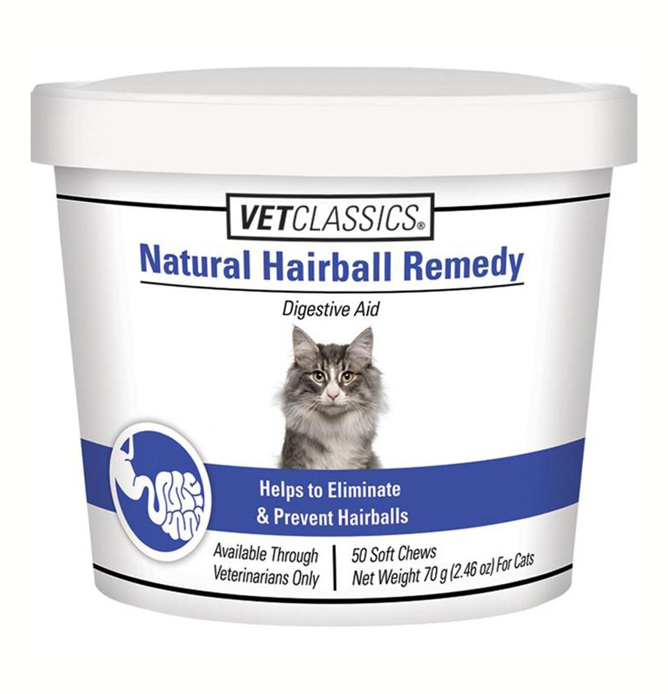 Vet Classics Hairball Aid Supplement for Cats (50 Soft Chews)