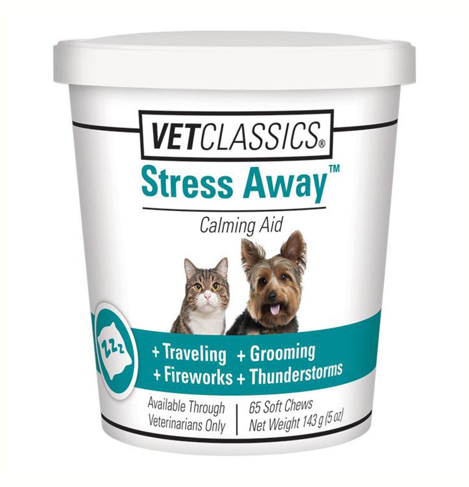 Vet Classics Stress Away Supplement for Cats and Dogs (65 Soft Chews)