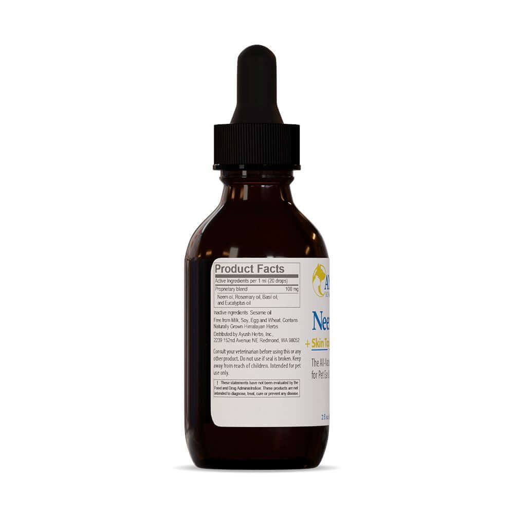 Ayush™ Pet Neem Ear Drops for Dogs and Cats (2oz liquid)