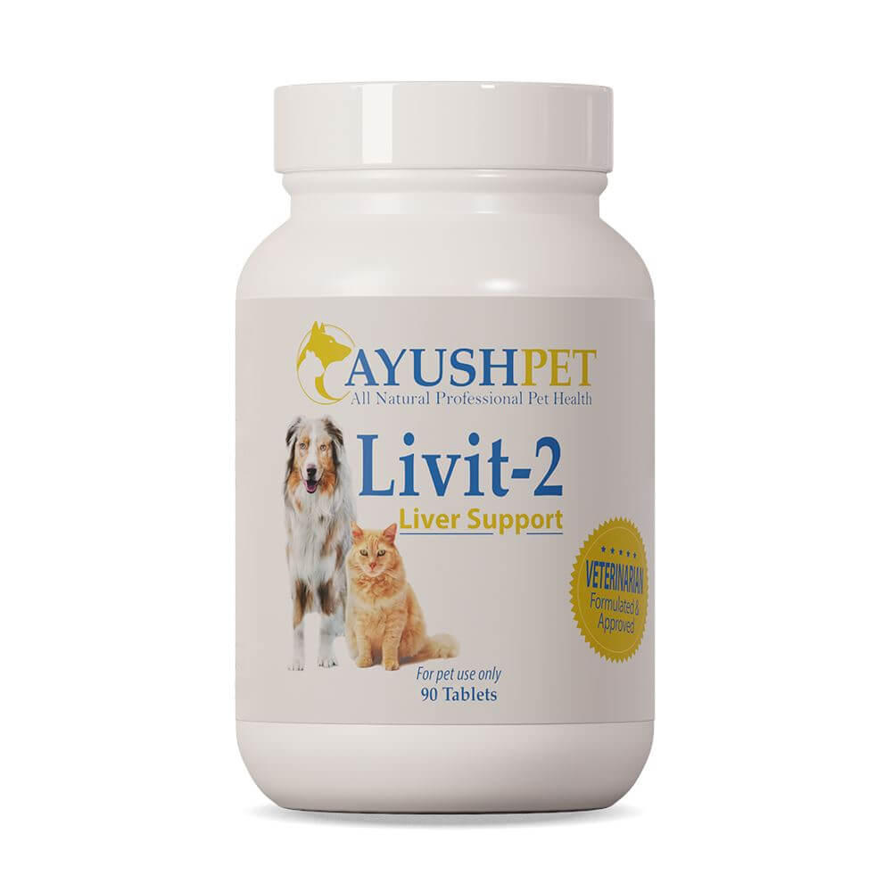 Ayush™ Pet Livit-2™ Liver Support Herbal Formula for Dogs and Cats (90 Tablets)