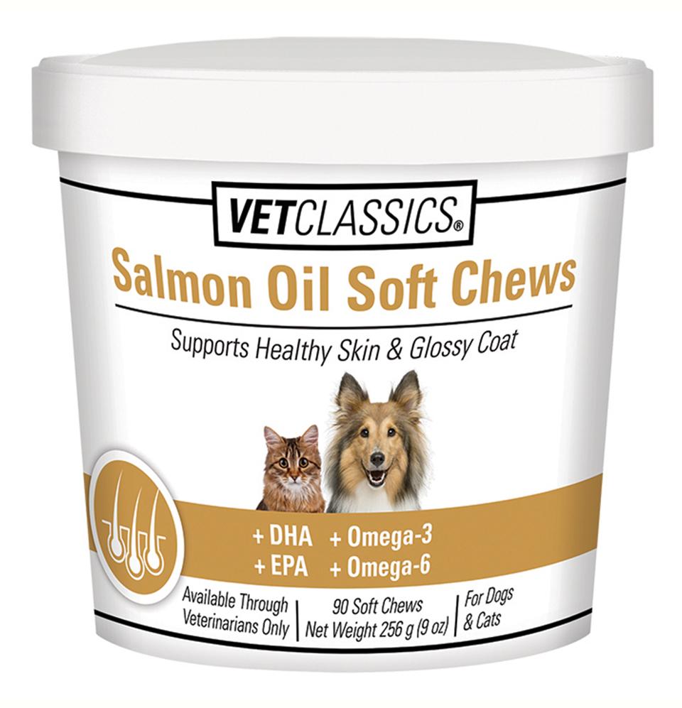 Vet Classics Salmon Oil Supplement for Dogs and Cats (90 Soft Chews)