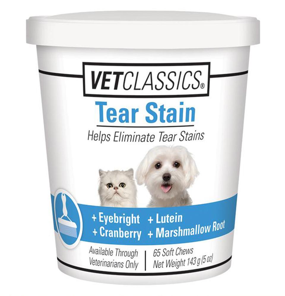 Vet Classics Tear Stain Supplement for Cats and Dogs (65 Soft Chews)