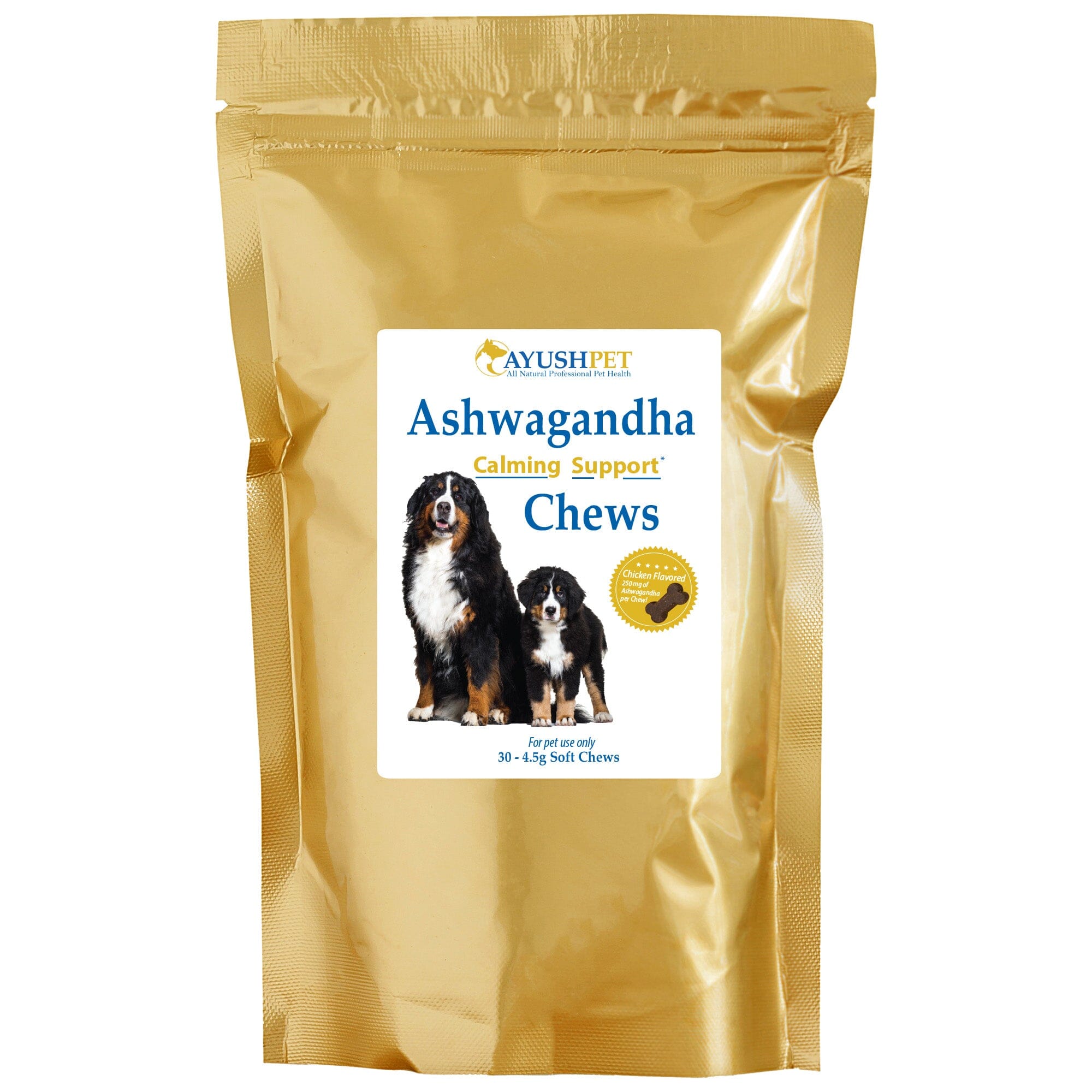 Ayush™ Pet Ashwagandha Calming Support Chews for Dogs (30 Soft Chews)