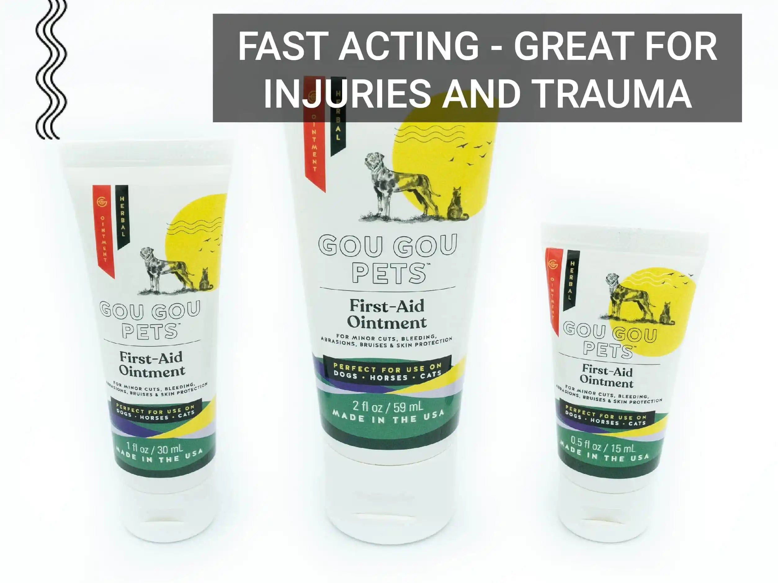 Gou Gou Pets First Aid Ointment for Dogs, Cats, and Horses