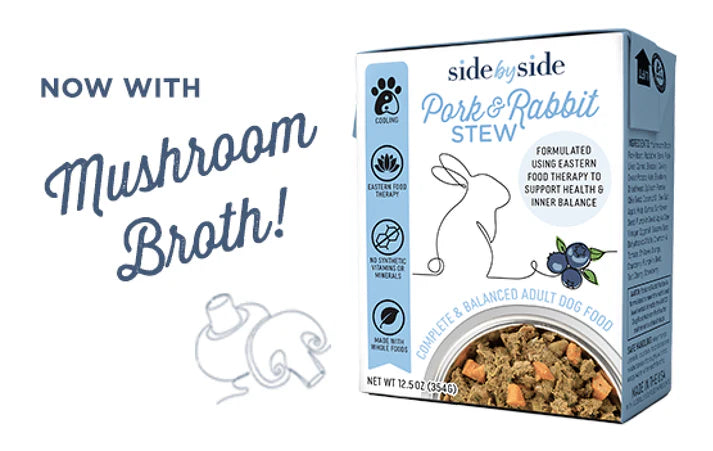 Side by Side Cooling Pork and Rabbit Hearty Stew for Dogs (12.5oz carton)