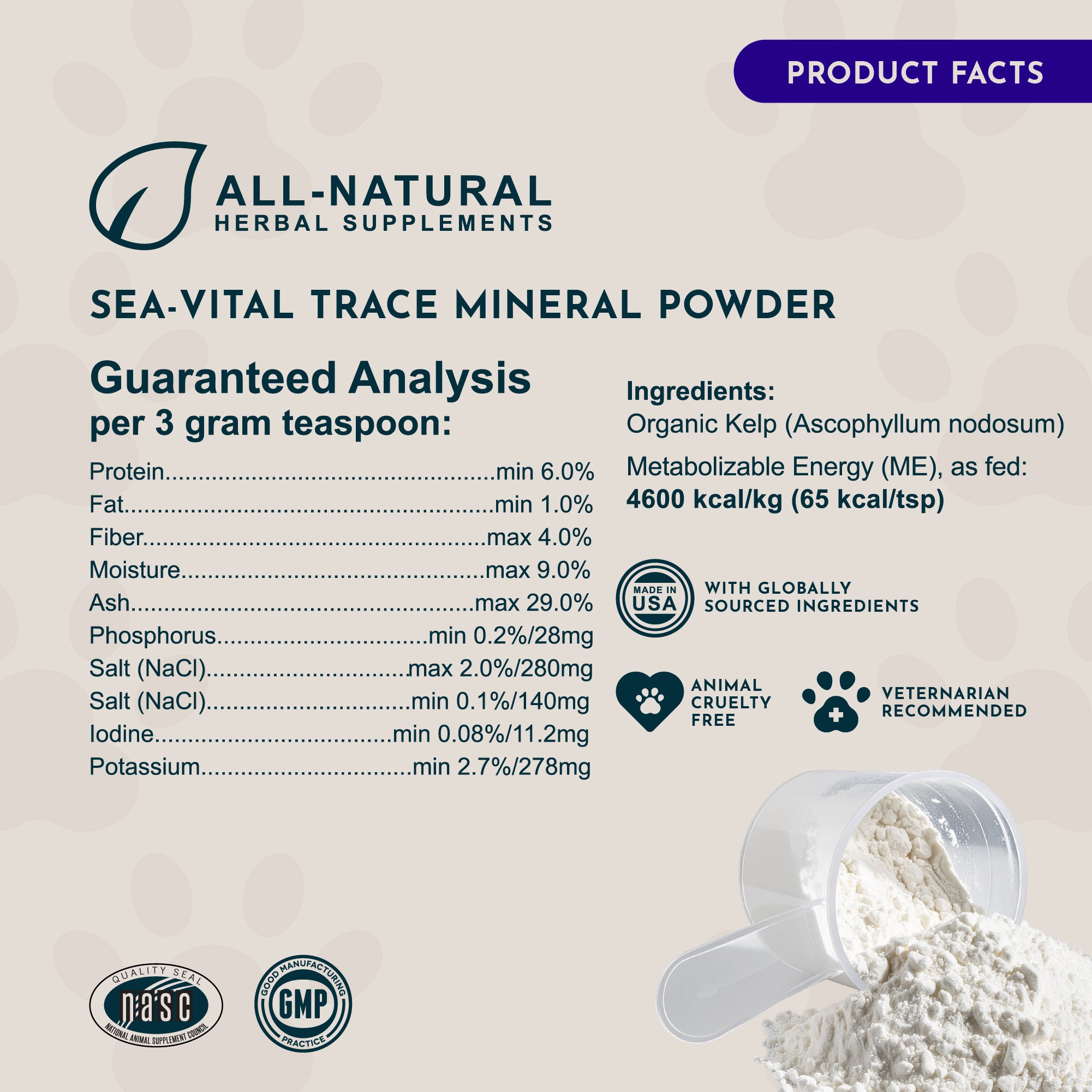 Animal Essentials Sea-Vital for Dogs and Cats (8oz)
