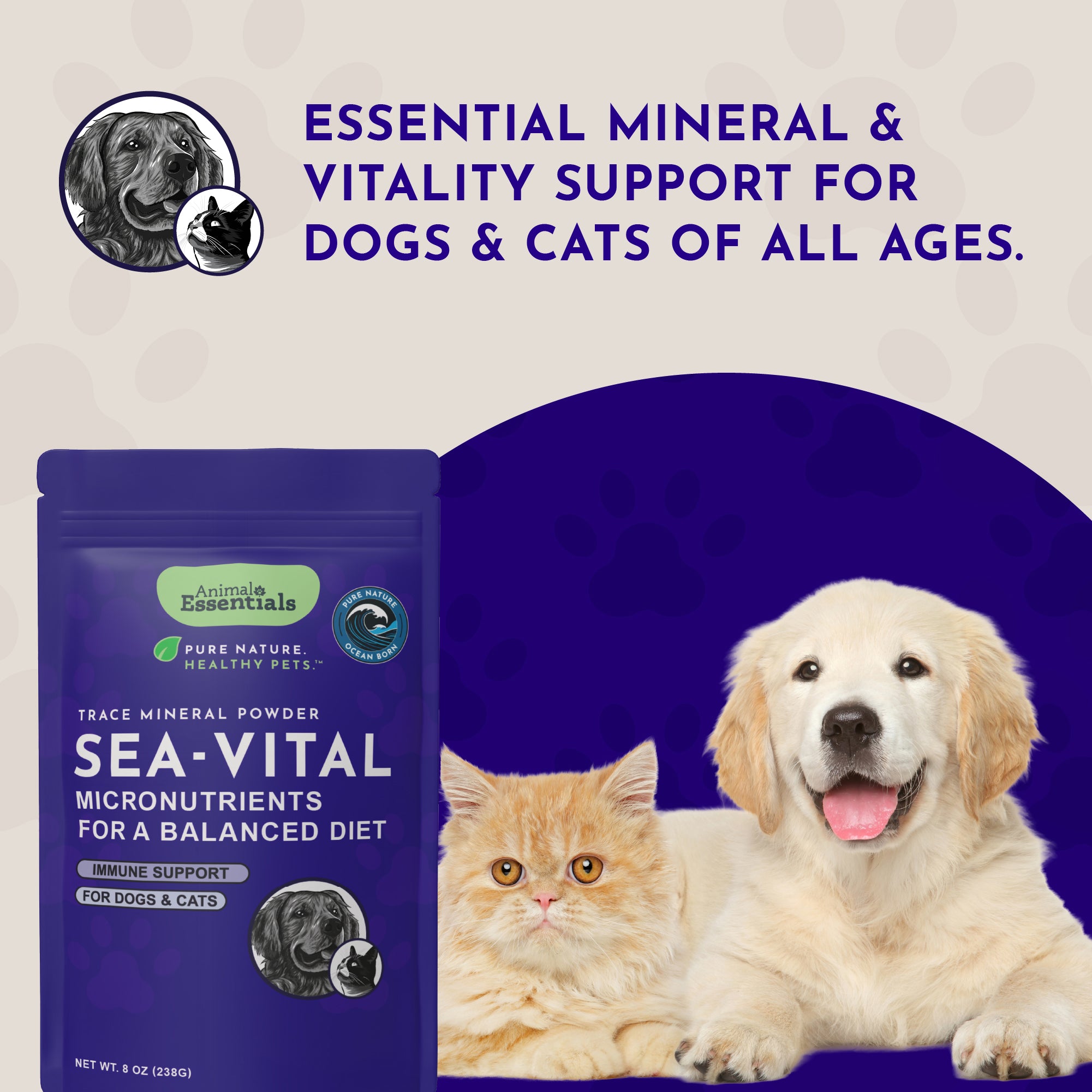 Animal Essentials Sea-Vital for Dogs and Cats (8oz)