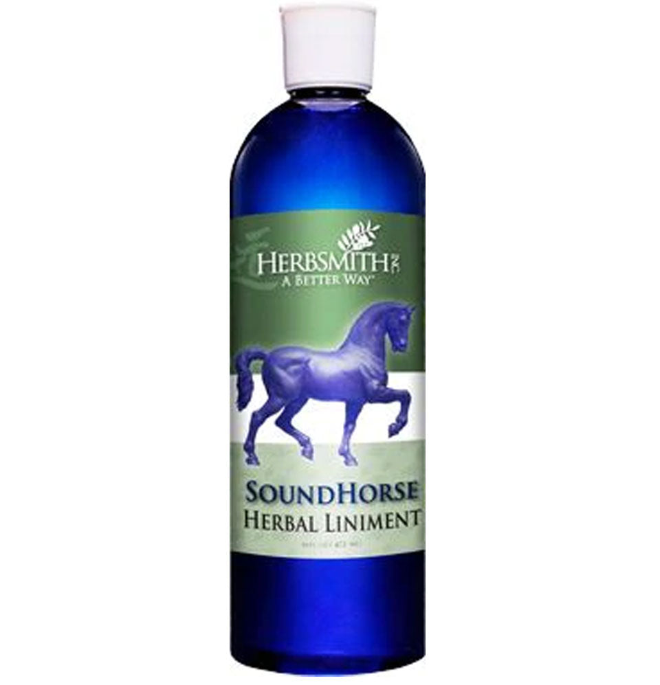 Herbsmith Sound Horse Herbal Liniment for Horses (15 fl oz Bottles - 4 Pack)