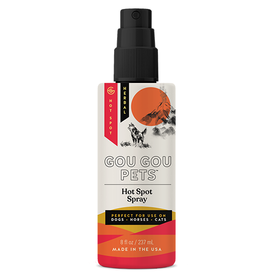 Gou Gou Pets Hot Spot Spray for Dogs, Cats and Horses (8oz)