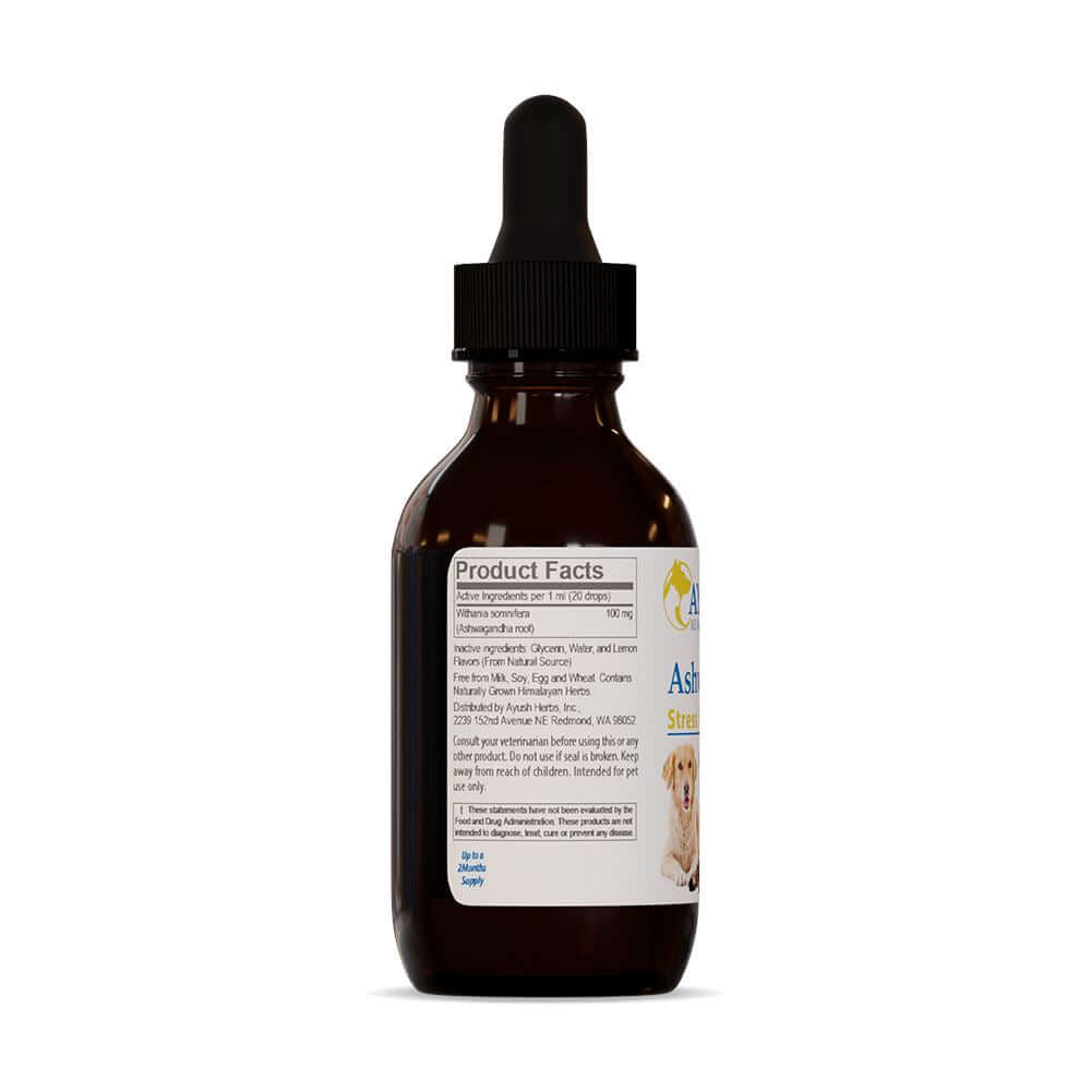 Ayush™ Pet Ashwagandha Stress Support Drops for Cats and Dogs (2oz liquid)